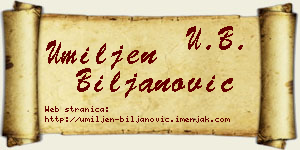 Umiljen Biljanović vizit kartica